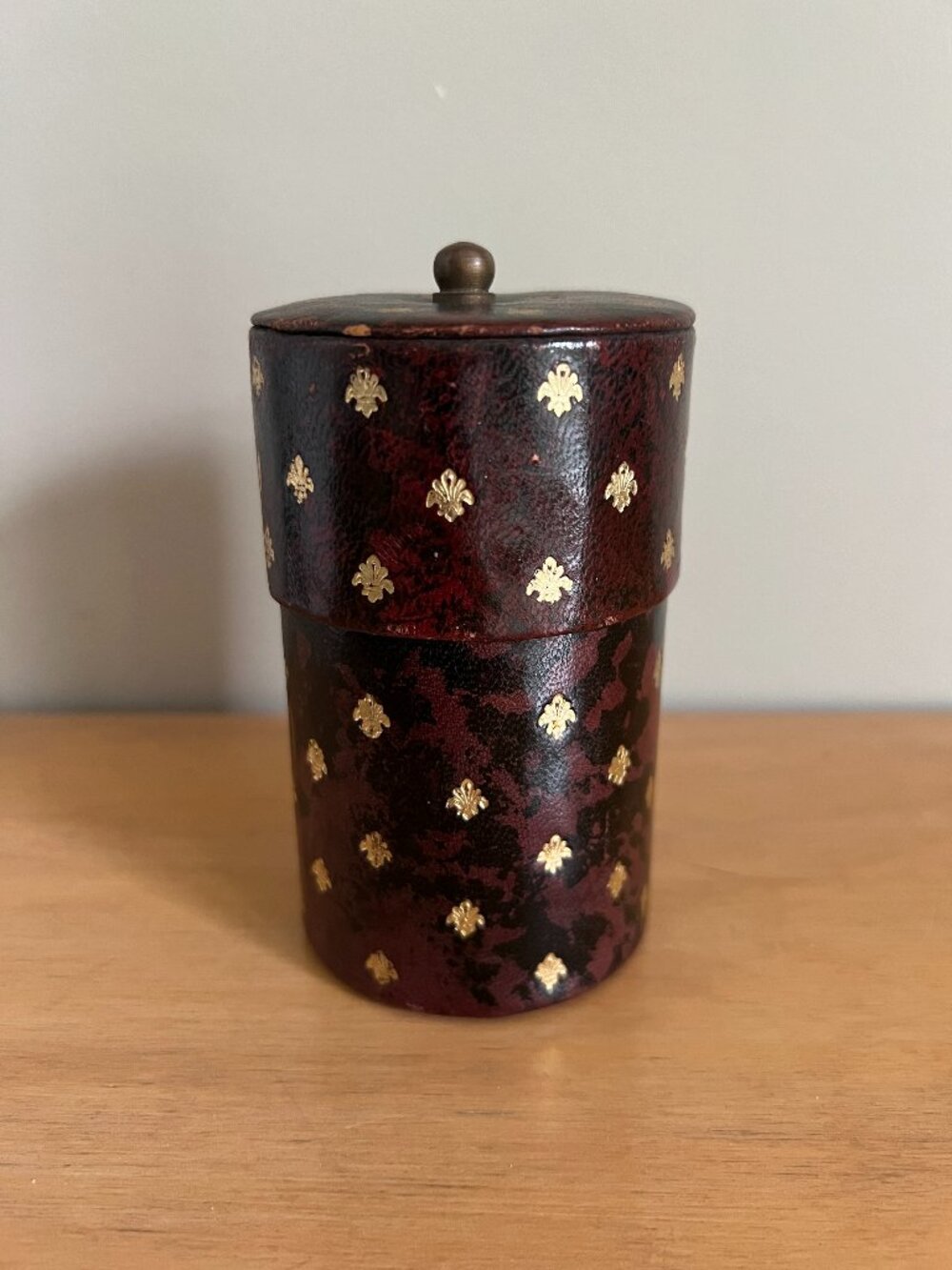 Antique Leather Cork-lined Vessel